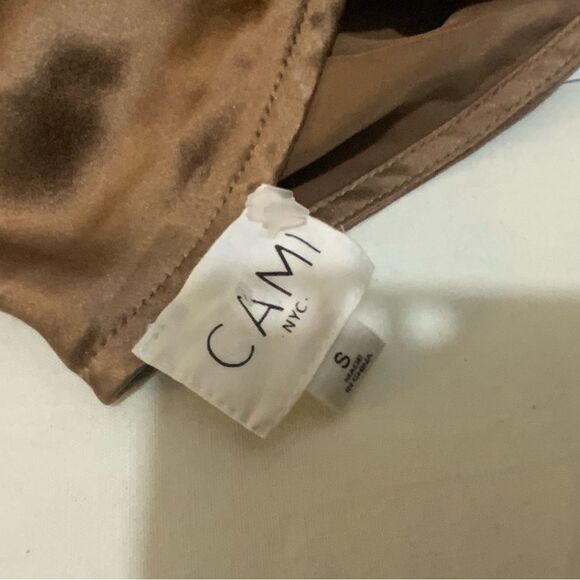 Cami NYC Small  Brown one shoulder silk satin Bodysuit - Picture 10 of 11